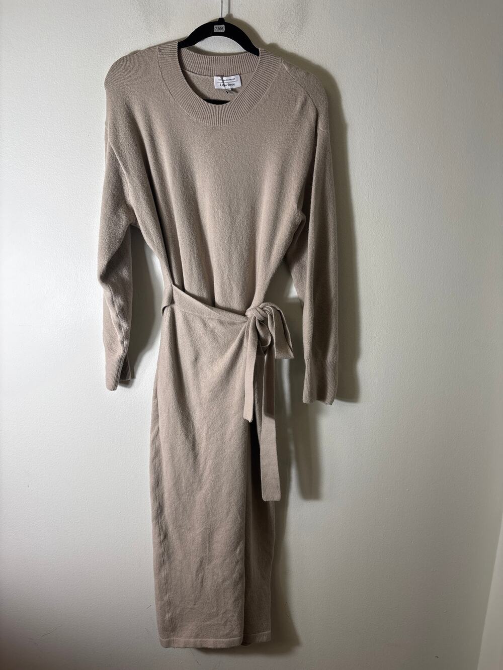 Los Angeles Atelier & Other Stories Tan Wrap Sweater Dress Sz S